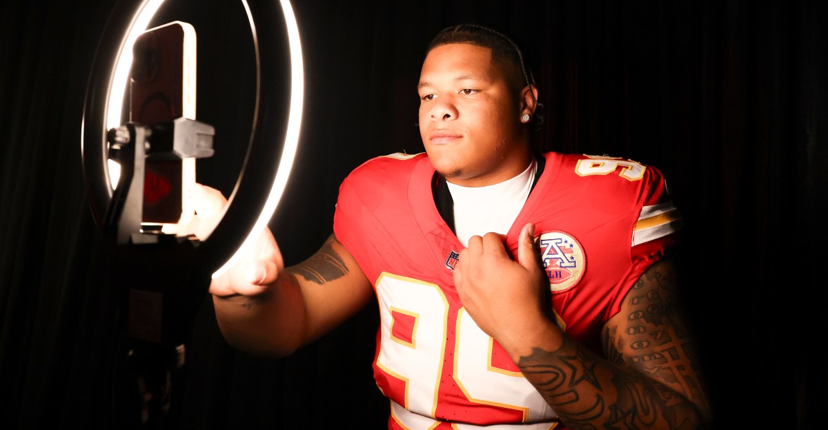Chiefs rookie Peter Woods is comfortable at 308 - 313 pounds in camp