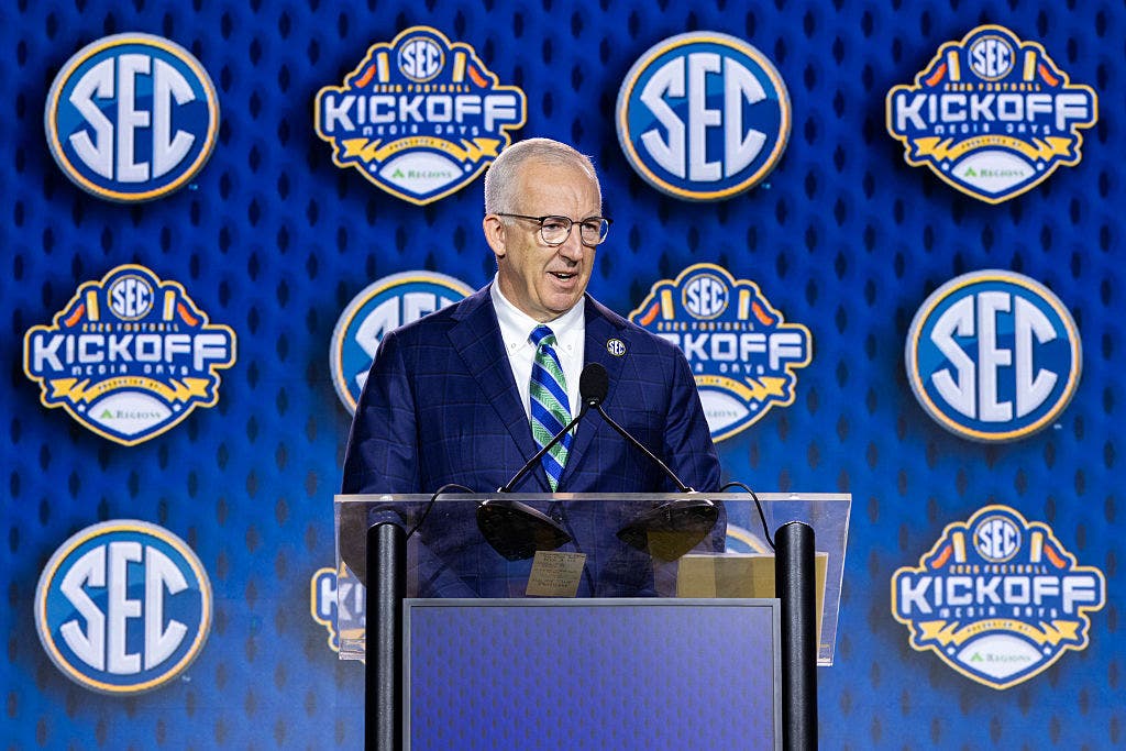 Greg Sankey addresses SEC breakaway talk as Michigan tries to steal spotlight with AD Warde Manuel decision
