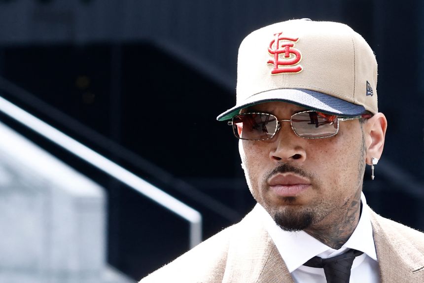 Chris Brown arrives at Southwark Crown Court in London on Friday.