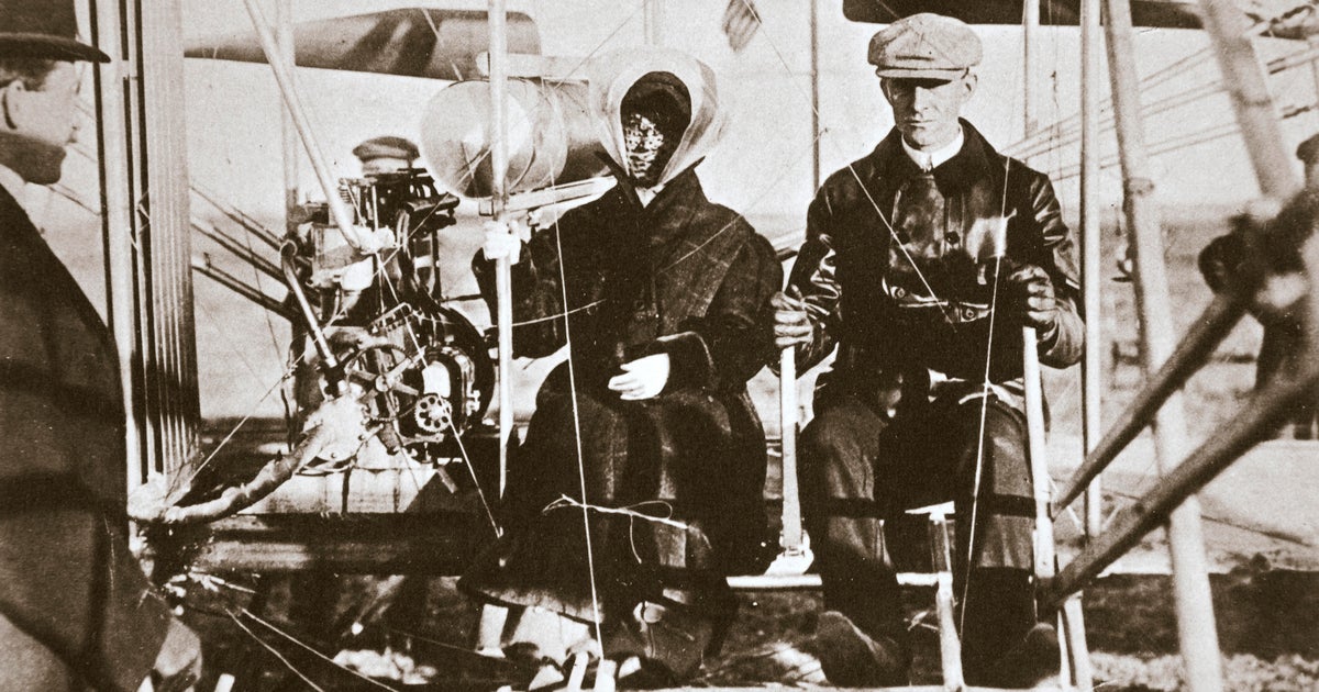 Wilbur Wright and his sister, Katherine, in 1909.