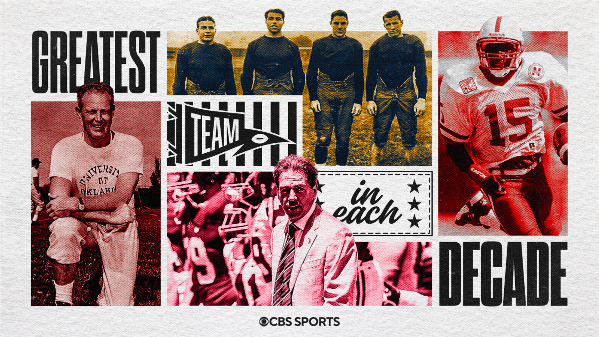 The greatest college football team of every decade, from the 1920s to today