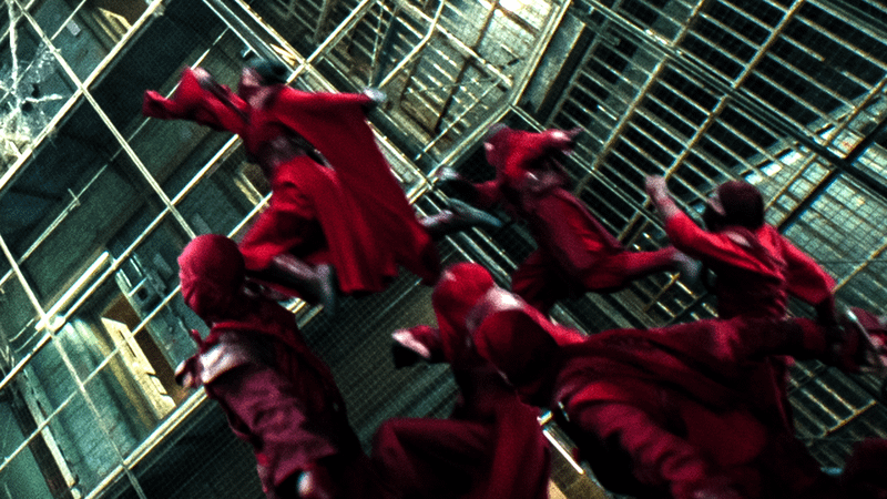 The Hand jumping in the air in 'Spider-Man: Brand New Day.'