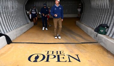 Harris English's caddie Eric Larson is banned from entering the UK, so cannot work at The Open.