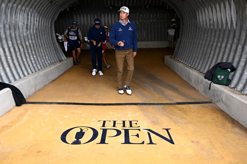 Harris English's caddie Eric Larson is banned from entering the UK, so cannot work at The Open.