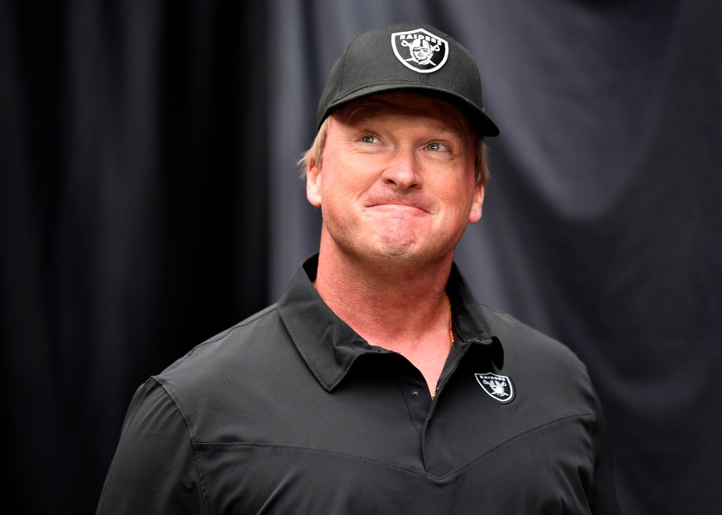 Head coach Jon Gruden of the Las Vegas Raiders.
