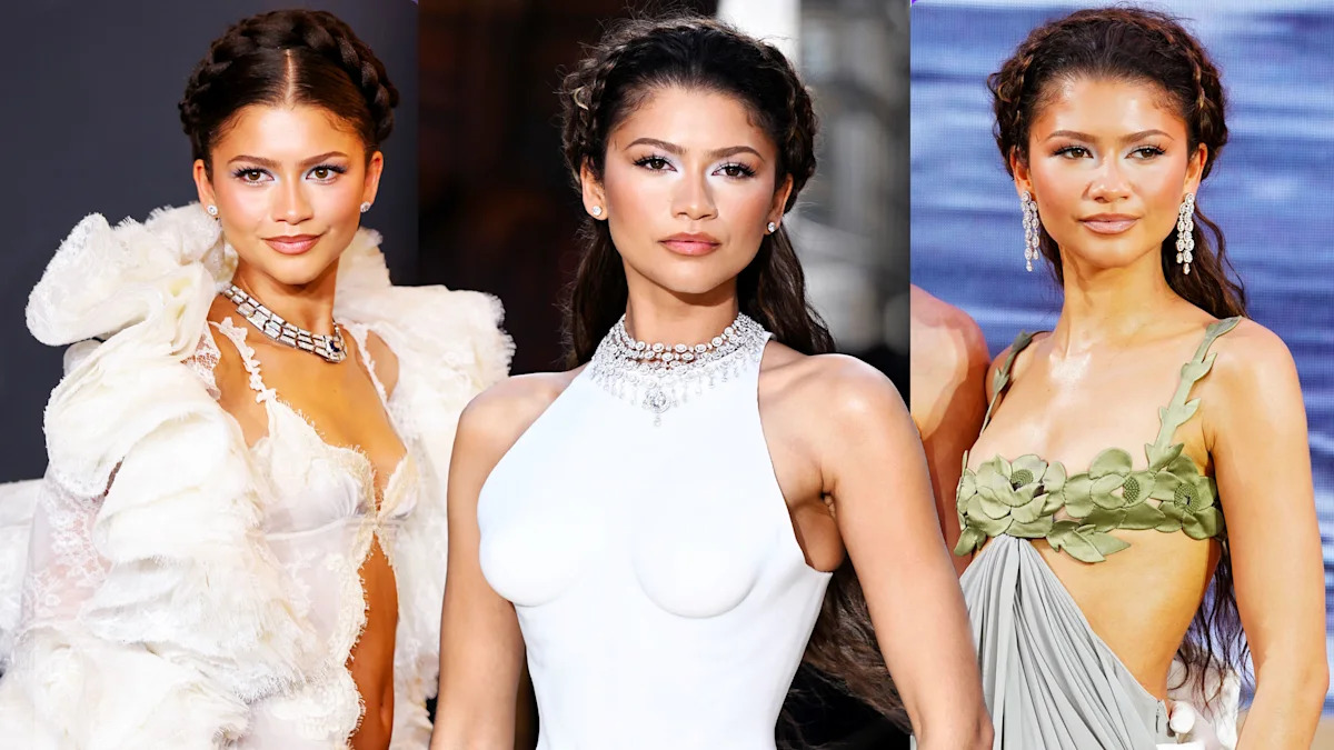 Zendaya goes full Greek goddess on 'The Odyssey' press tour: A Louis Vuitton look that took nearly 800 hours to complete, a sculptural Schiaparelli dress and more