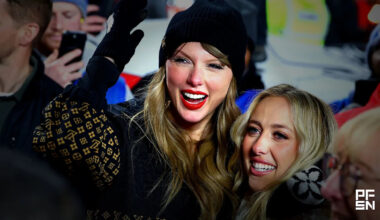 Taylor Swift and Brittany Mahomes Spotted Gossiping Arm-in-Arm During JuJu Smith-Schuster’s Wedding With Laura Kruk