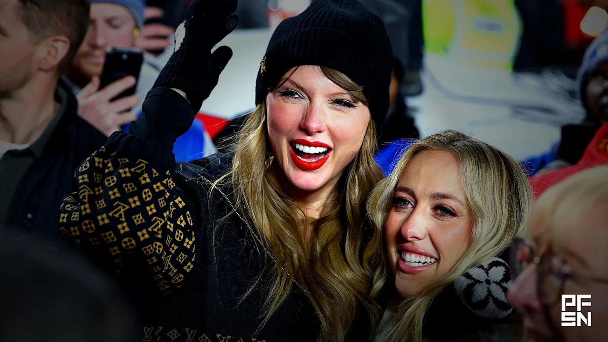 Taylor Swift and Brittany Mahomes Spotted Gossiping Arm-in-Arm During JuJu Smith-Schuster’s Wedding With Laura Kruk