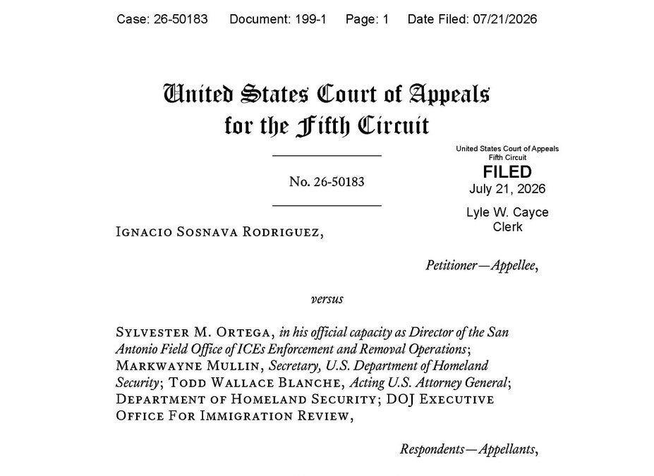 Bonus 239: The Fifth Circuit's "Precedential Stay" in Sosnava Rodriguez