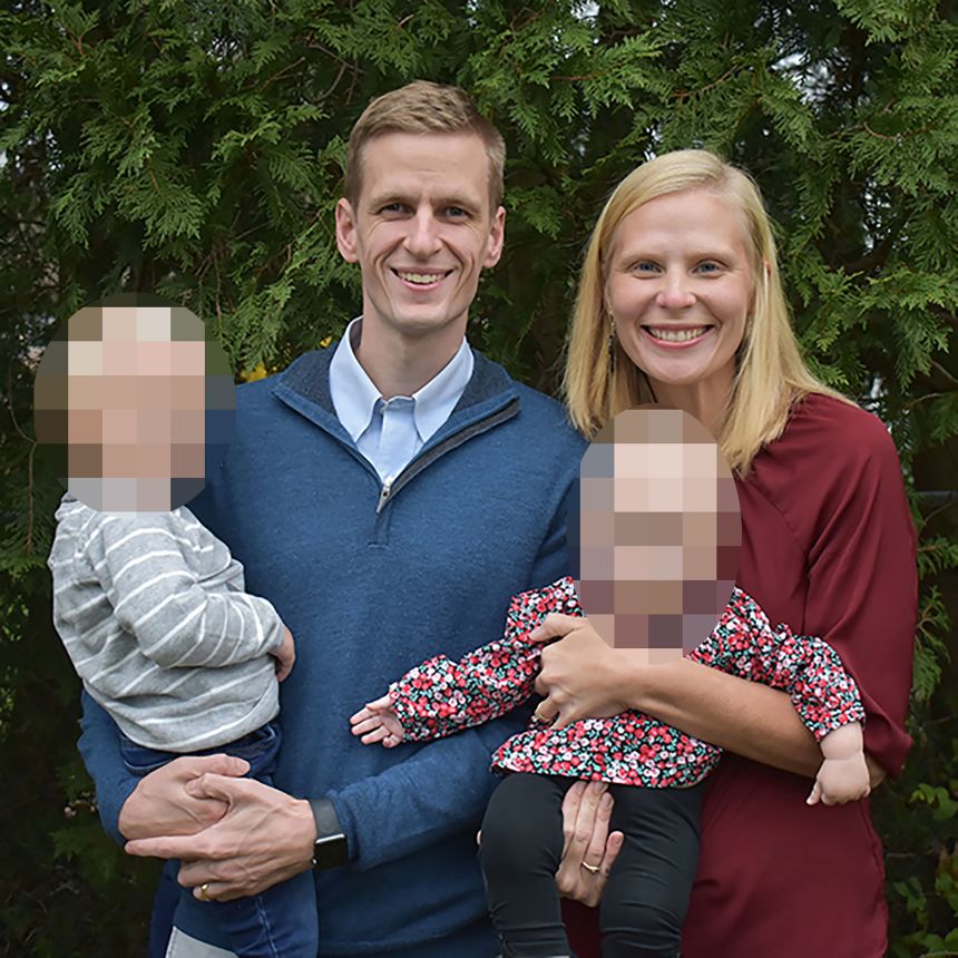 Dr. Peter Stafford (left) contracted Ebola in May while living and working in the Democratic Republic of Congo with his wife Dr. Rebekah Stafford (right) and their four children. The family were evacuated to Germany where he was treated in hospital.
