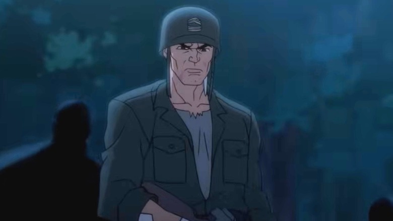 Sgt. Rock emerging from the wodds in DC Showcase: Sgt. Rock
