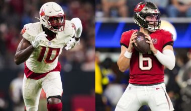 Top 100 Players of 2026, Nos. 80-77: Baker Mayfield drops out of top 50; Cardinals' Josh Sweat surges