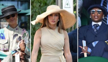 Thandiwe Newton, Jennifer Lopez and Cynthia Erivo various hat silhouettes during the final weekend of Wimbledon 2026 in London.