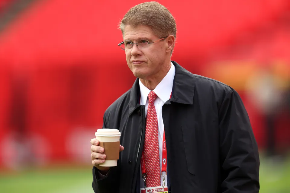 Kansas City Chiefs owner Clark Hunt walks on the field