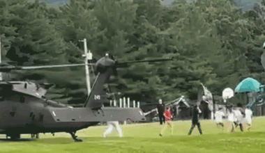 Army National Guard Black Hawk helicopters airlift 202 Missouri campers
