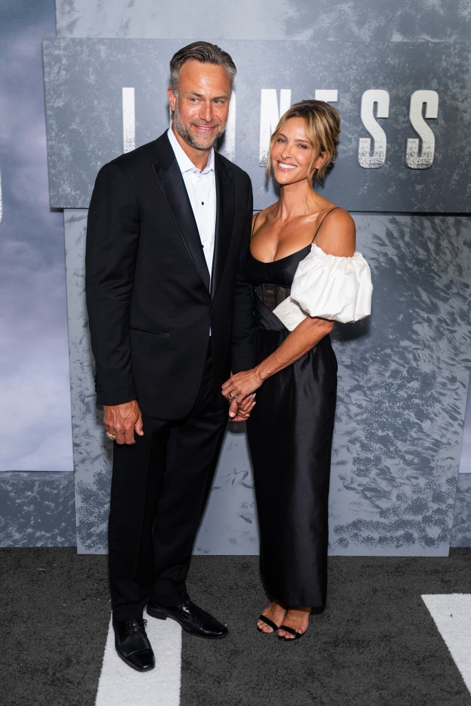 David Lemanowicz (L) and Jill Wagner attends Paramount+'s "Lioness" Season 3 New York Premiere
