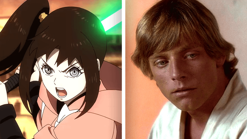 Lah Kara and Luke Skywalker.