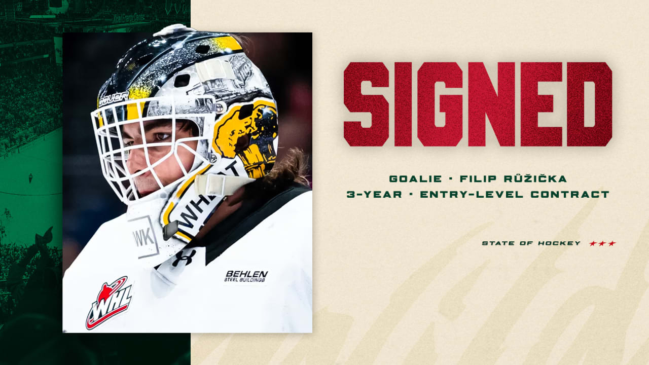 Minnesota Wild Signs Goaltender Filip Ruzicka to Entry-Level Contract