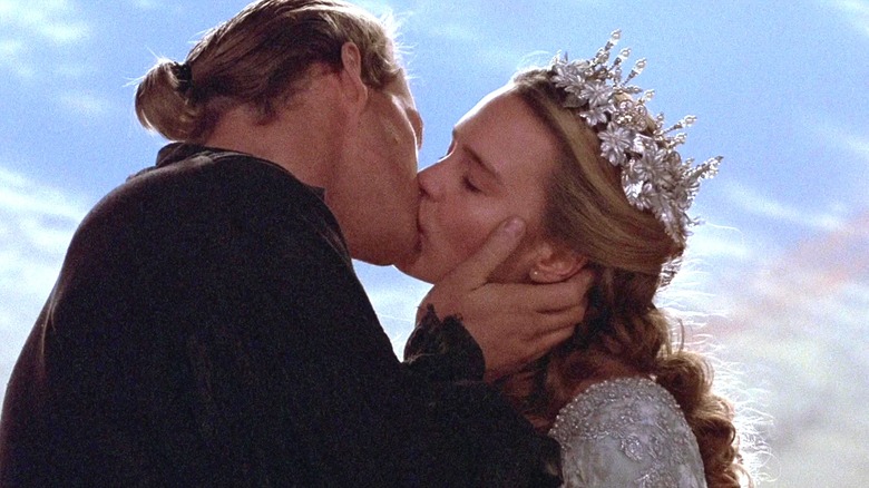 Westley kissing Buttercup in The Princess Bride