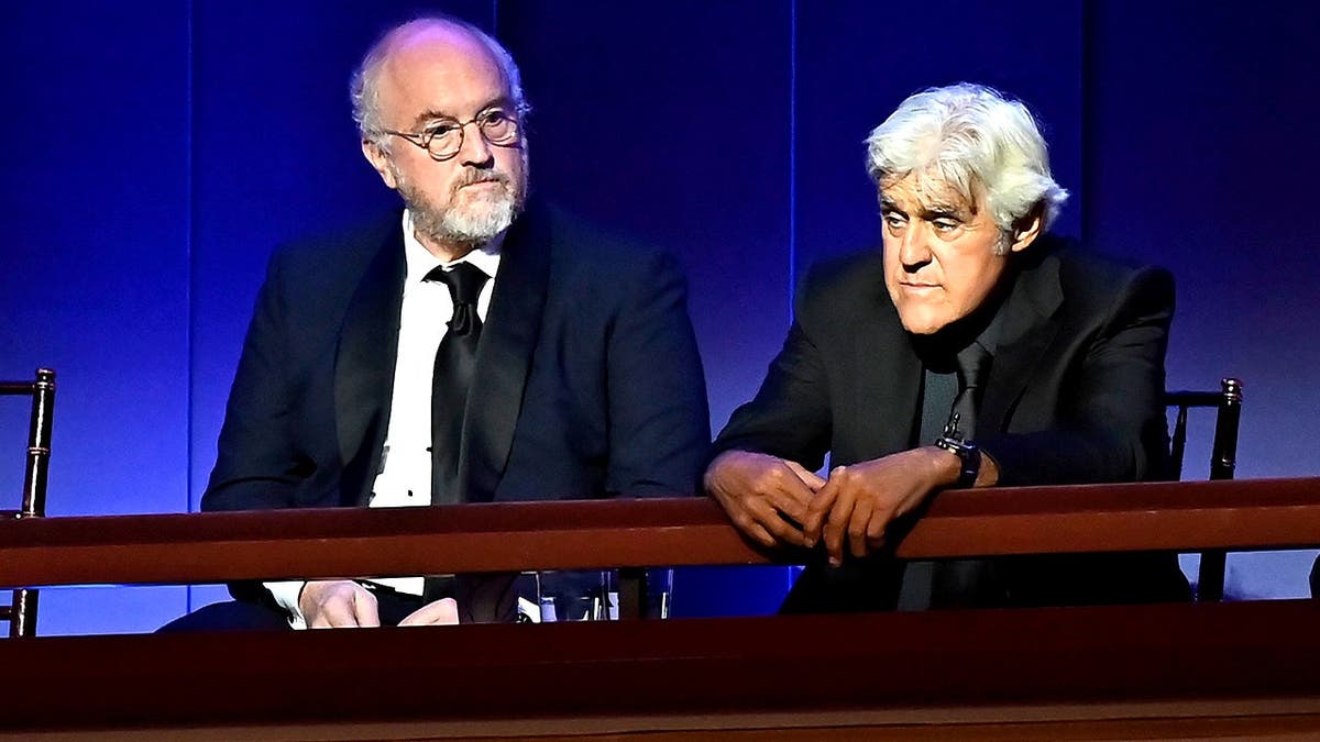 Louis C.K. and Jay Leno attend Mark Twain Prize gala.