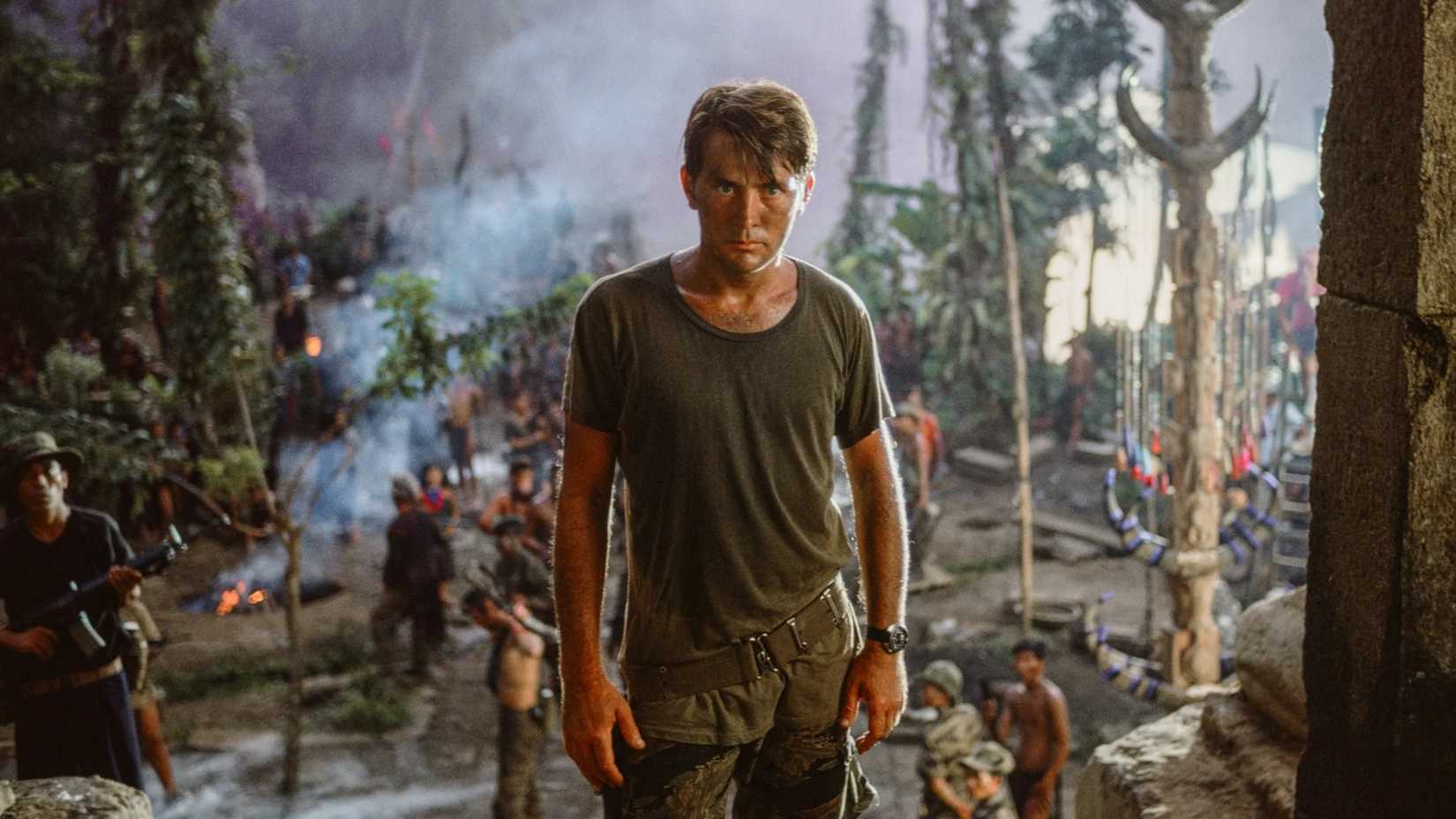 Martin Sheen arriving on Kurtz's compound in Apocalypse Now
