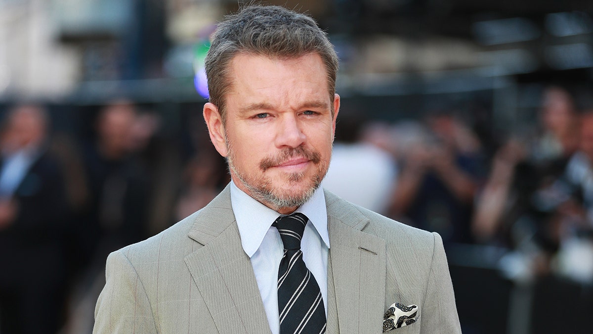 Matt Damon attends the premiere of The Odyssey at Odeon Luxe Leicester Square in London.