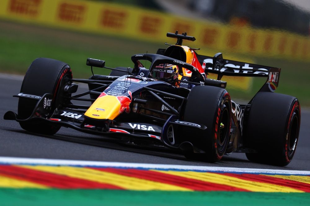 Max Verstappen was aided by team-mate Isack Hadjar in Q3