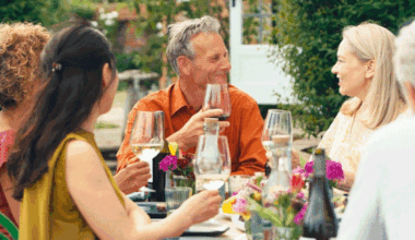 Men and women drinking alcohol