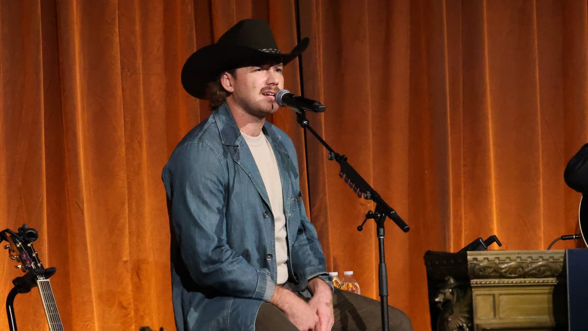 Morgan Wallen performing onstage at the T.J. Martell Foundation gala in New York City