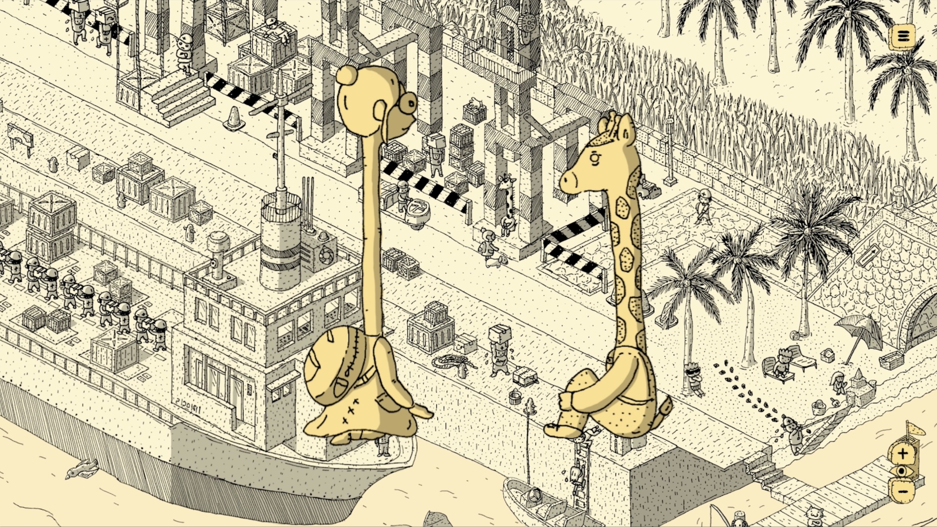 Artwork from hand-drawn indie game Finding Polka