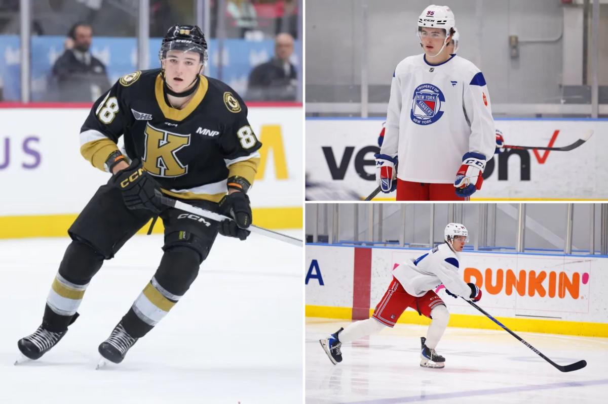 Trio of OHL prospects reunited with Rangers after being linemates for historic season