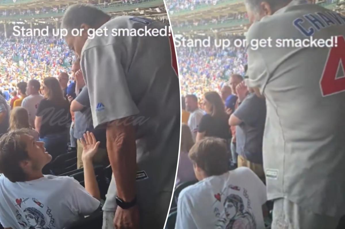 Older man slaps fan at Cubs game for not standing for national anthem