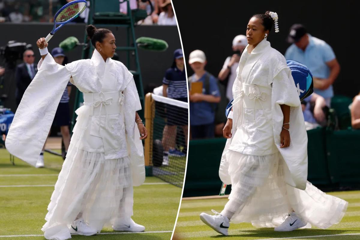 Naomi Osaka puts a twist on Wimbledon whites with 'Kill Bill'-inspired kimono
