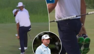 Lucas Glover oddly removing shoes at PGA Tour's 3M Open after golfers' complaints