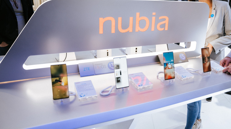 Nubia smartphone booth at MWC 2023