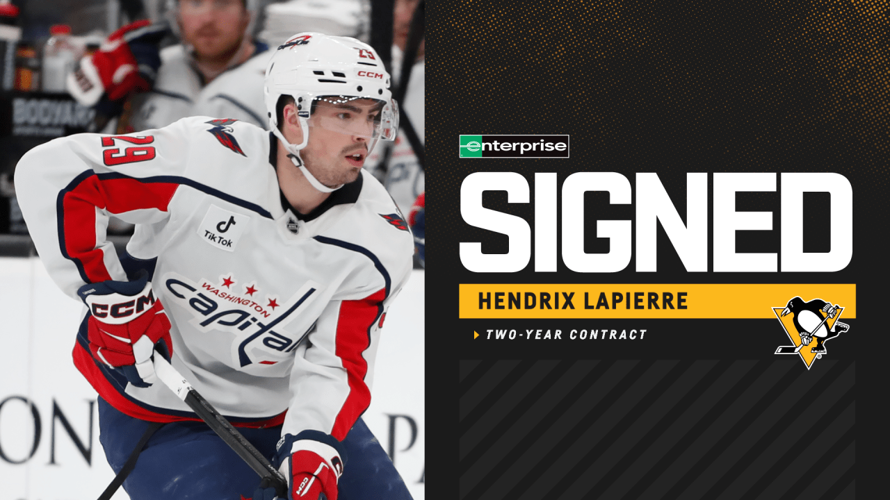 Penguins Sign Forward Hendrix Lapierre to a Two-Year Contract