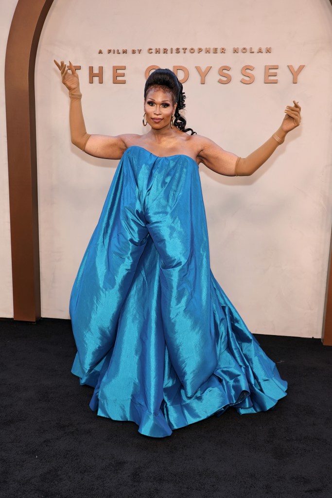 Peppermint at the New York premiere of "The Odyssey"