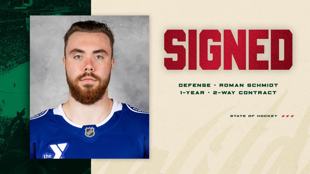 Minnesota Wild Signs Defenseman Roman Schmidt to a One-year, Two-way Contract