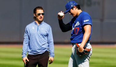 Dodgers' Shohei Ohtani throws 30-pitch bullpen session