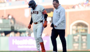 Giants 3B Casey Schmitt exits early with apparent leg injury