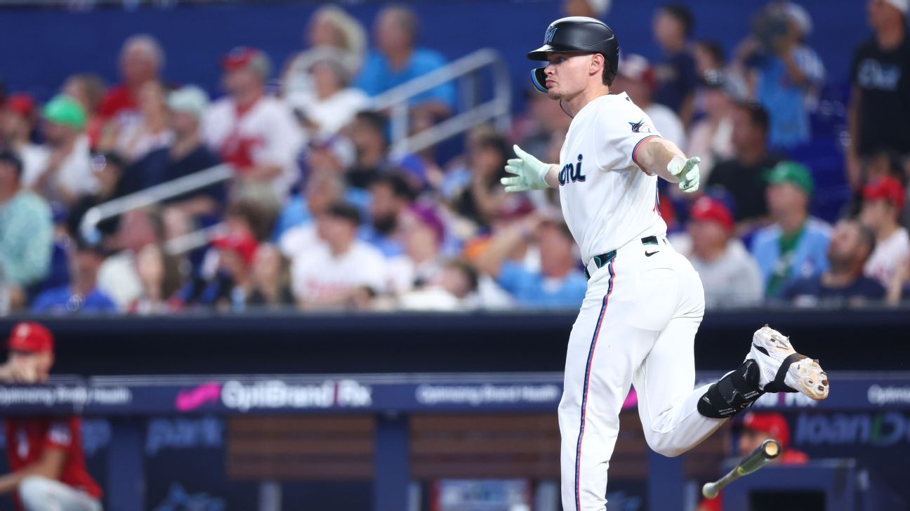 Griffin Conine, Marlins rally past Phillies for 21st comeback win