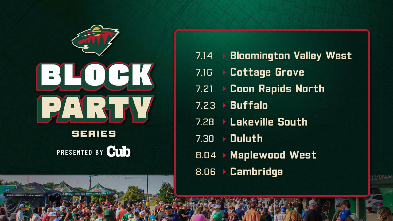 Minnesota Wild Announces Dates and Locations for 2026 Block Party Series Presented by CUB