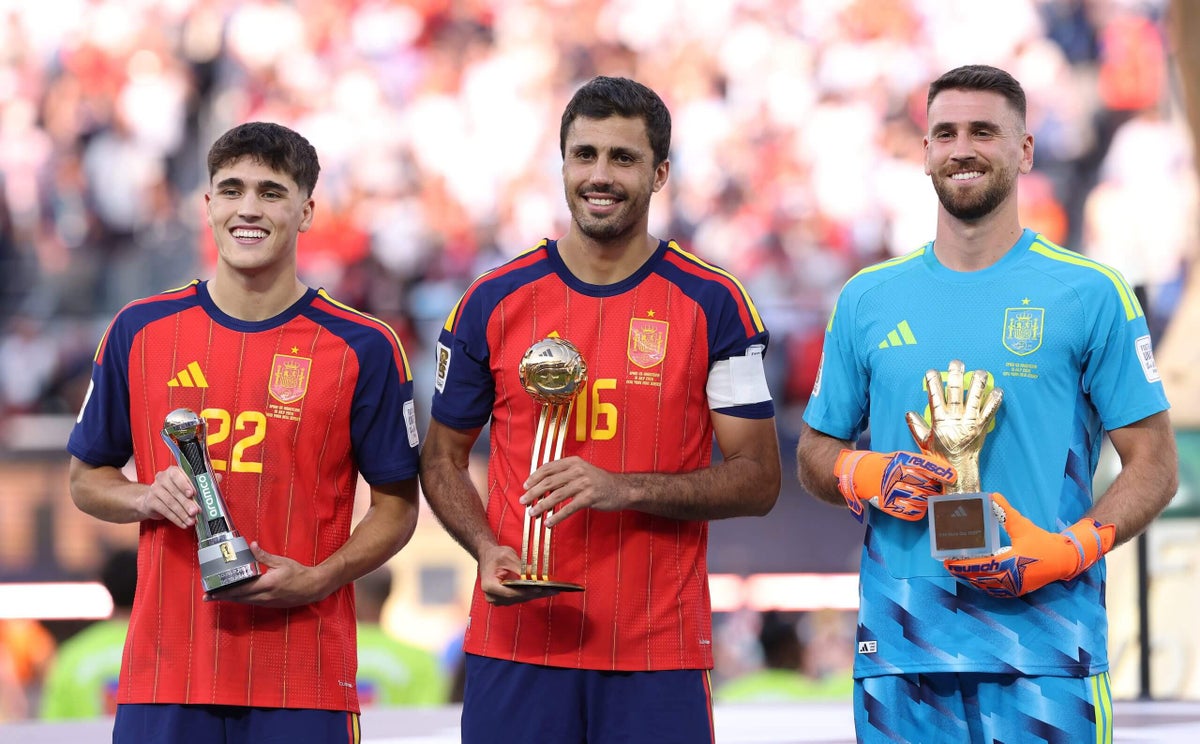 Spain’s Rodri wins World Cup Golden Ball as Pau Cubarsi, Unai Simon also collect awards