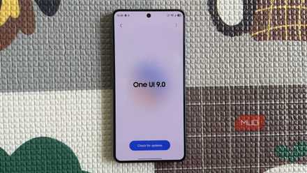 S26 phone showing One UI 9 update screen