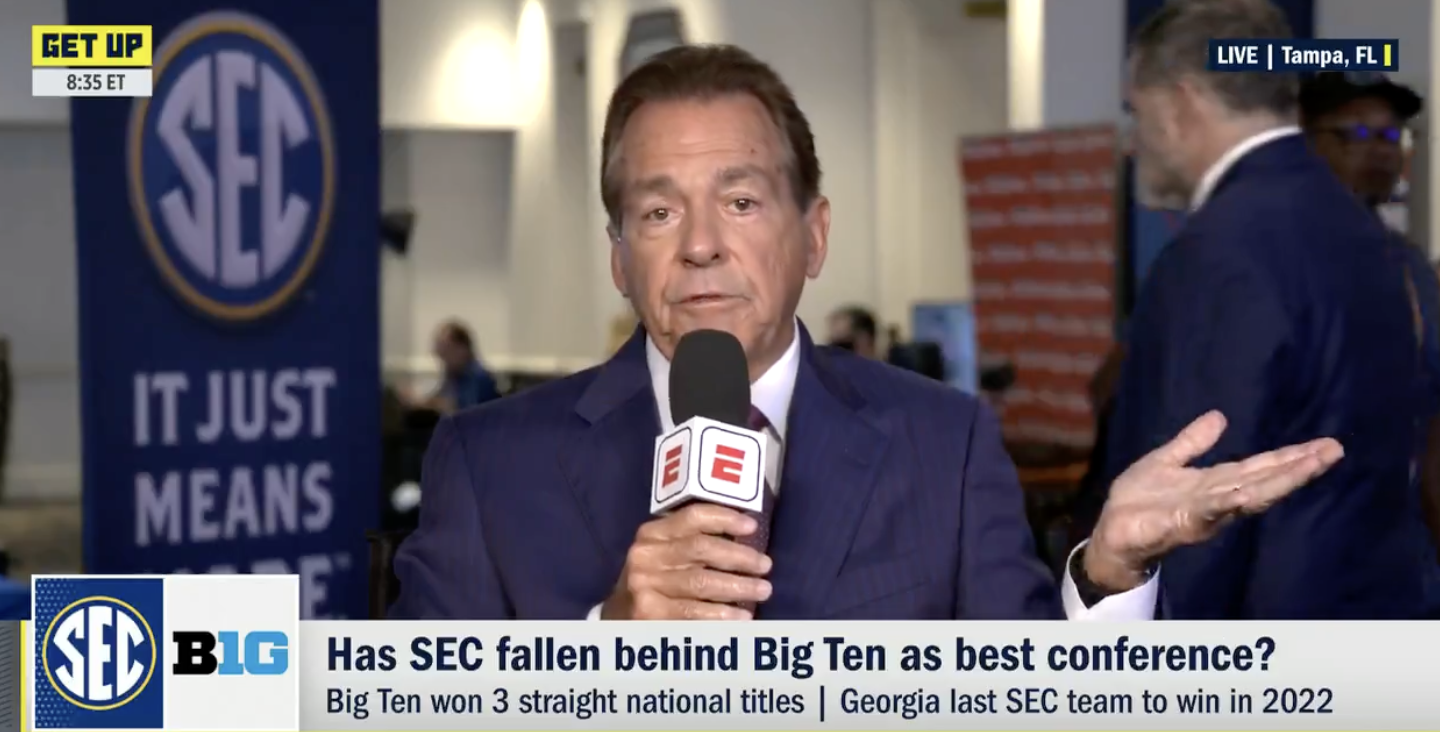Nick Saban is in denial about the Big Ten passing the SEC
