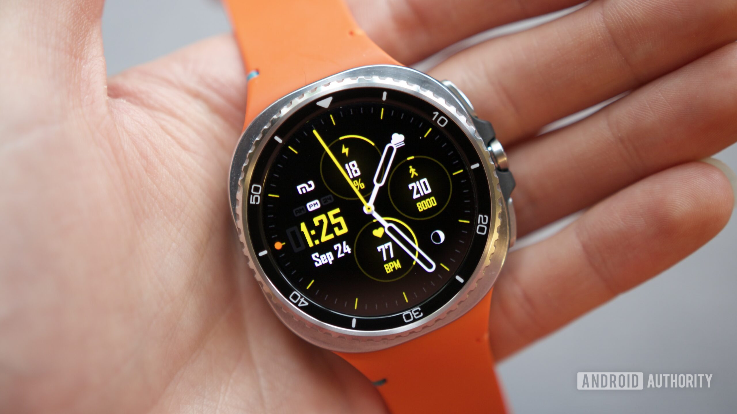 samsung galaxy watch 8 third party watch face roundup 8 Samsung Galaxy Watch 8 Classic with a WatchMaker watch face.