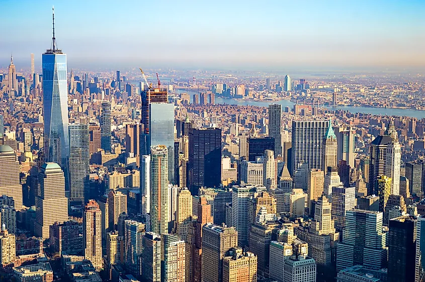 New York City skyline.