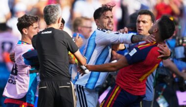 Leandro Parades was sent off after the game after starting a brawl with some of Spain's players