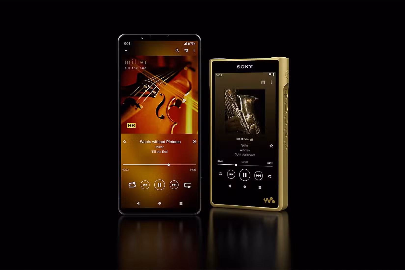 The Sony Xperia 1 VII smartphone on a black background.
