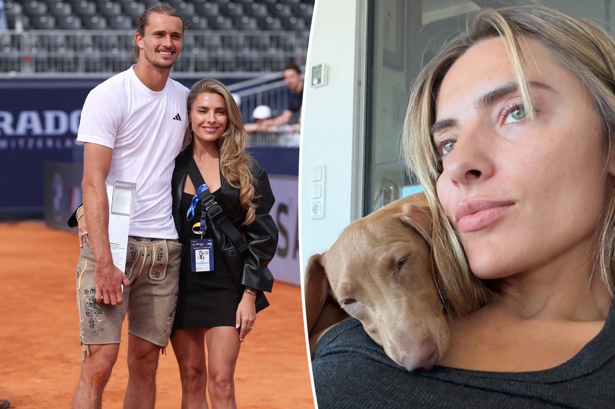Alexander Zverev girlfriend Sophia Wimbledon semifinal photo